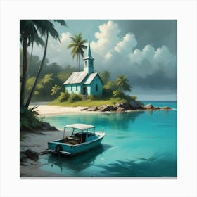 Church On The Beach 8 Canvas Print