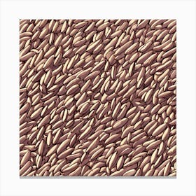 Seamless Pattern Of Brown Seeds Canvas Print