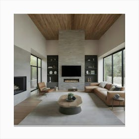 Modern Living Room 22 Canvas Print