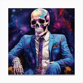 Skeleton In A Suit 4 Canvas Print