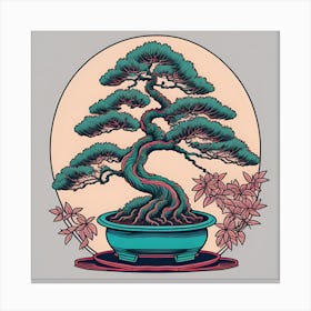 Bonsai Oriental Vintage Canvas Print