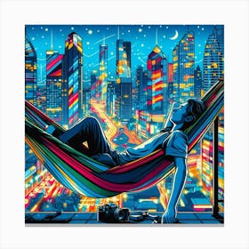 Night In The City 1 Canvas Print