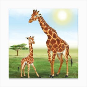 Giraffes 2 Canvas Print