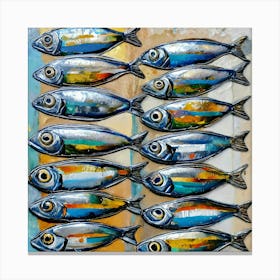 Sardines Art Canvas Print