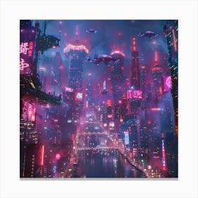 Futuristic Cityscape 1 Canvas Print