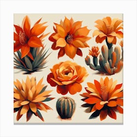 Orange flower 5 Canvas Print