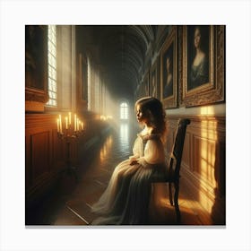 Child Wating In The Hall 1 Canvas Print