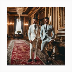 Two Men In Suits Canvas Print