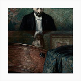 Claude Monet At The Piano Canvas Print