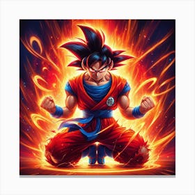 Goku Super Saiyan God V1 Canvas Print