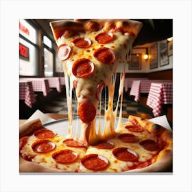 Pepperoni Pizza Canvas Print