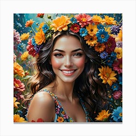 Flower Girl 3 Canvas Print