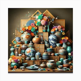 Asian Wares Canvas Print