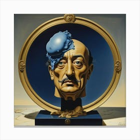 'The Man With The Blue Head' Canvas Print