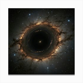 Default A Black Hole Floating In Interstellar Space Surrounded 1 Canvas Print