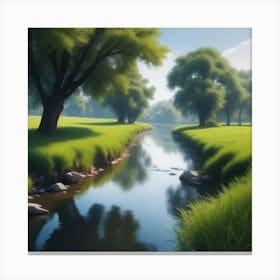 River In The Grass 17 Canvas Print