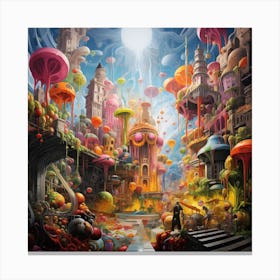 City Of Monsters Canvas Print