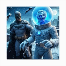 Batman And Iceman 6 Canvas Print