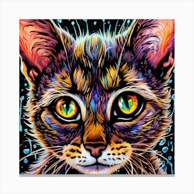 Cat Painting Canvas Print