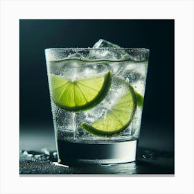 Glass Of Iced Water Canvas Print