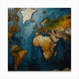 World Map 39 Canvas Print