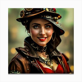 Steampunk Girl Canvas Print