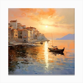 Mediterranean Mirage: Painter's Palette Canvas Print