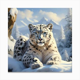 Snow Leopard 2 Canvas Print