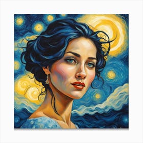 beauty and Starry Night Canvas Print