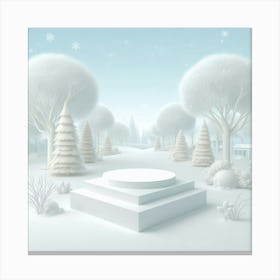 Snowy Winter Scene 1 Canvas Print