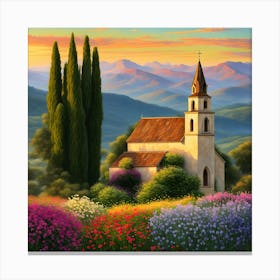 Church In The Valley Canvas Print