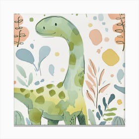 Cute Muted  Iguanodon Dinosaur 3 Canvas Print