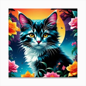 Creative Feline Cat Artwork 20 Canvas Print