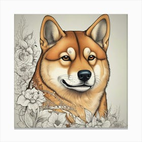 Shiba Inu 47 Canvas Print