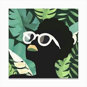 Black Woman With Sunglasses 2 Canvas Print