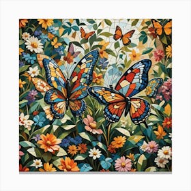 Butterflies In The Spring Canvas Print