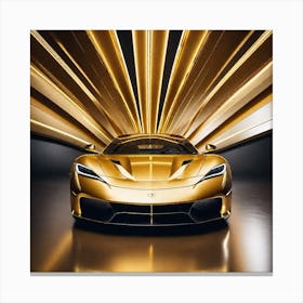 Golden Supercar 1 Canvas Print