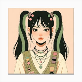 Asian Girl Canvas Print