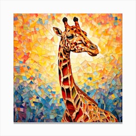 Maraclemente Mosaic Giraffe Colorful Full Page No Negative Spac C45b0a7c 98f2 4fbf A26d 084fb216b1f6 Canvas Print