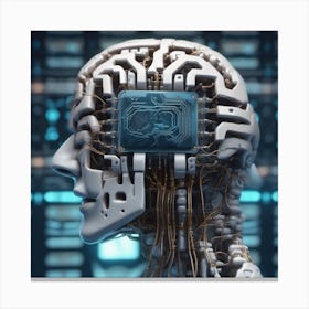 Cyborg Head 61 Canvas Print