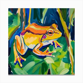 Bunte Frosch Malerei Canvas Print