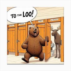 To The Loo Canvas Print