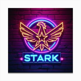 Stark Logo On Brick Wall Canvas Print