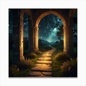 Archway To The Night Canvas Print