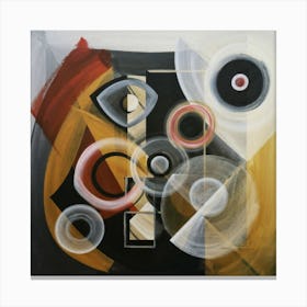 abstract painting with geometric 16 Canvas Print