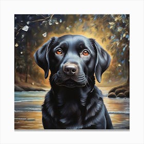 Black Labrador Retriever Canvas Print