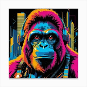 Gorilla In The City 3 Canvas Print