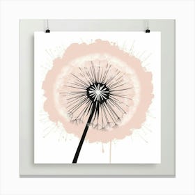 Default Blush Dandelion Art Print 1 Canvas Print