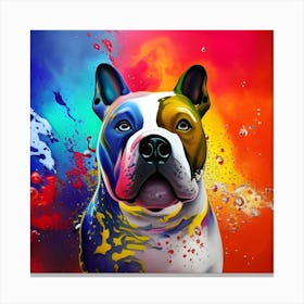 Bulldog Painting Canvas Print