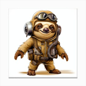 Star Wars Sloth 4 Canvas Print